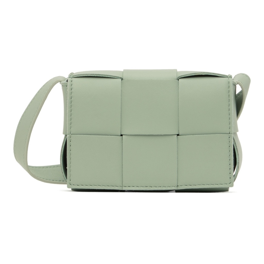 BOTTEGA VENETA Cassette Mini (Nano) Crossbody Bag in Green avocado - Picture 7 of 8